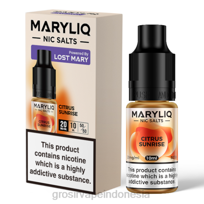 grosir vape jakarta | 0LVV445 jeruk matahari terbit LOST MARY MARYLIQ garam bagus - 10ml - 20mg