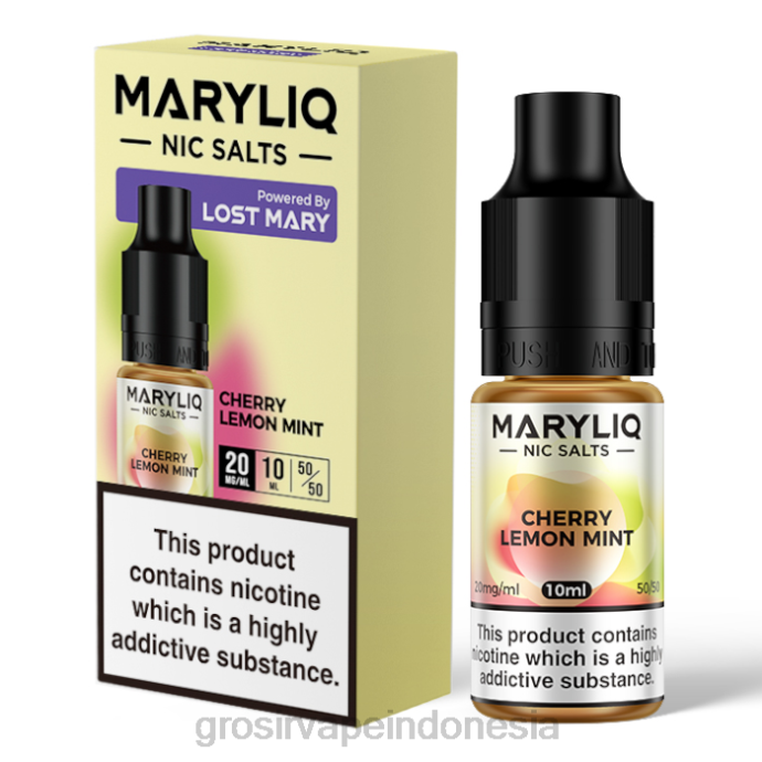 grosir vape medan | 0LVV444 ceri lemon mint LOST MARY MARYLIQ garam bagus - 10ml - 20mg