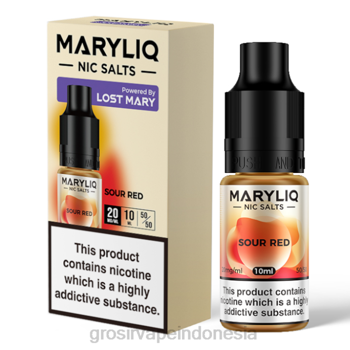 grosir vape pekanbaru | 0LVV456 merah asam LOST MARY MARYLIQ garam bagus - 10ml - 20mg