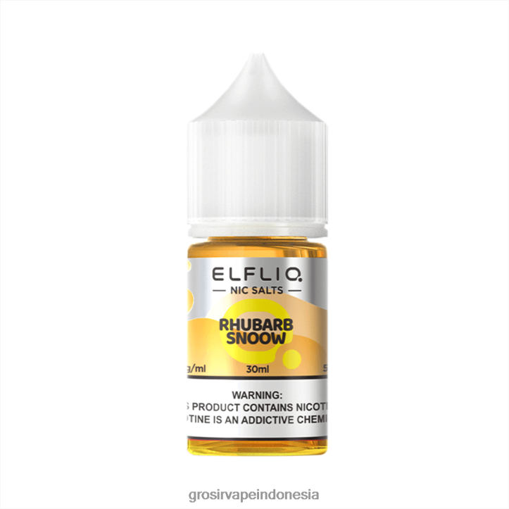 ELFBAR ELFLIQ Nic Salt 30ml Snoow Rhubarb 8R6V826 Grosir Vape Jakarta