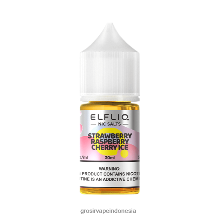 ELFBAR ELFLIQ Nic Salt 30ml Strawberry Raspberry Cherry Ice 8R6V832 Grosir Vape Medan