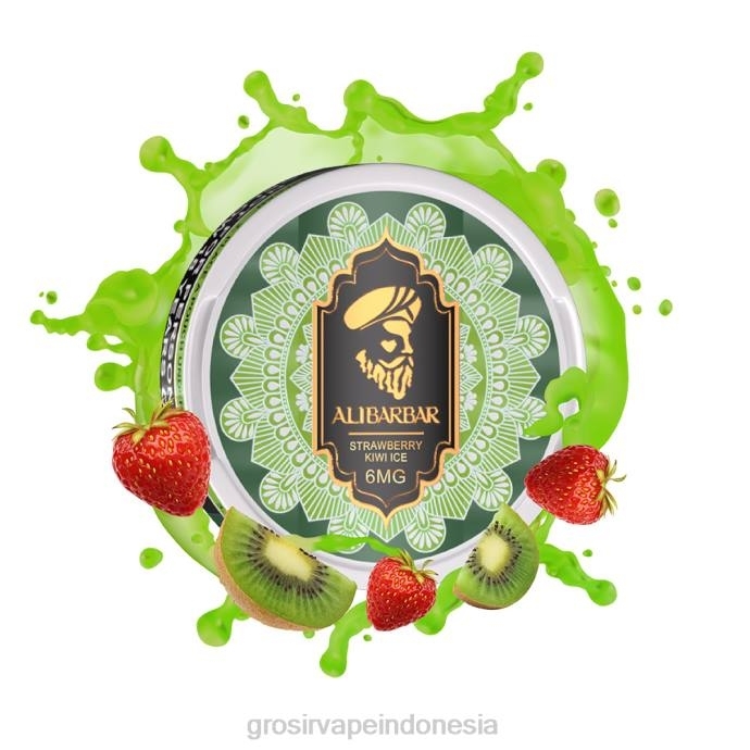 grosir vape medan | 0LVV54 es stroberi kiwi ALIBARBAR kantong nikotin
