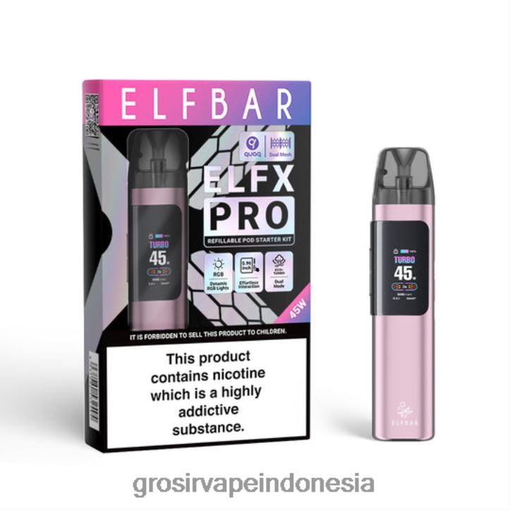 ELFBAR ELFX Pro Buka perangkat pod berwarna merah muda 8R6V84 Grosir Vape Medan