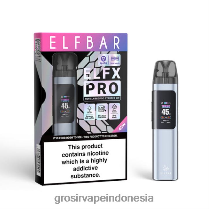 ELFBAR ELFX Pro Buka perangkat pod hitam 8R6V85 Grosir Vape Jakarta