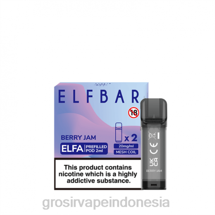 grosir vape Indonesia | 0LVV341 selai beri ELFBAR Elfa pod yang sudah diisi sebelumnya - 2ml - 20mg (2 bungkus)
