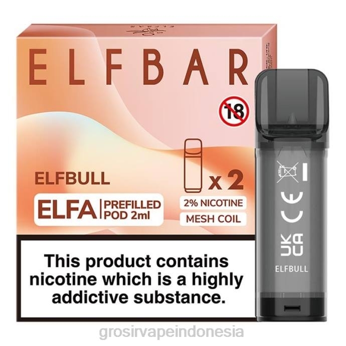 grosir vape jakarta | 0LVV335 banteng peri ELFBAR Elfa pod yang sudah diisi sebelumnya - 2ml - 20mg (2 bungkus)