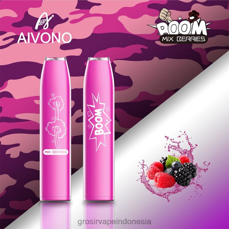 Grosir Vape Indonesia FL6F4361 Aivono AIM BOOM 600 buah beri campur