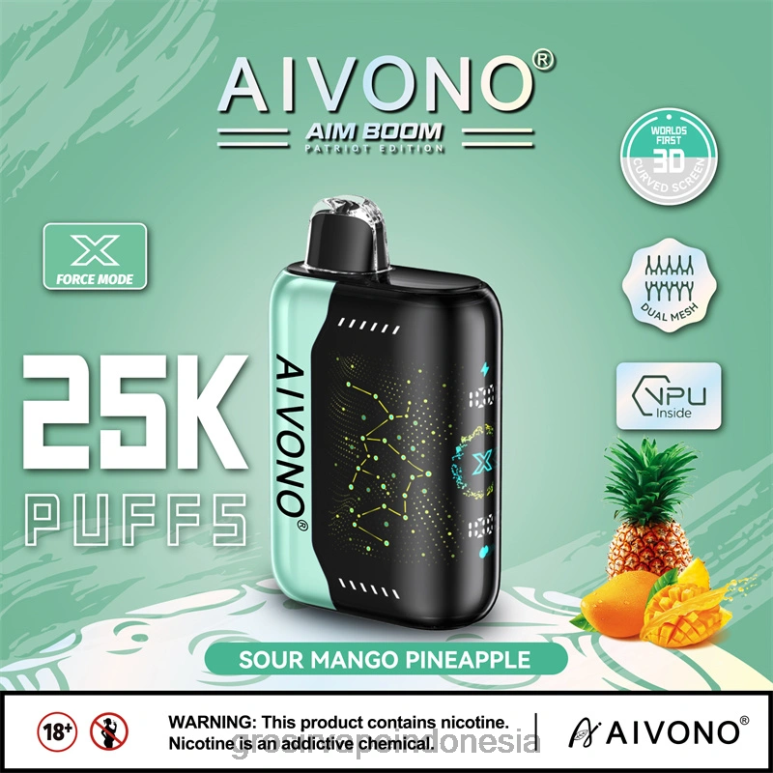 Grosir Vape Indonesia FL6F4351 Aivono AIM BOOM 25000 nanas mangga asam