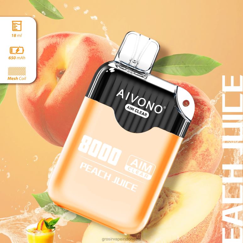 Grosir Vape Store FL6F4203 Aivono AIM CLEAR 8000 jus persik