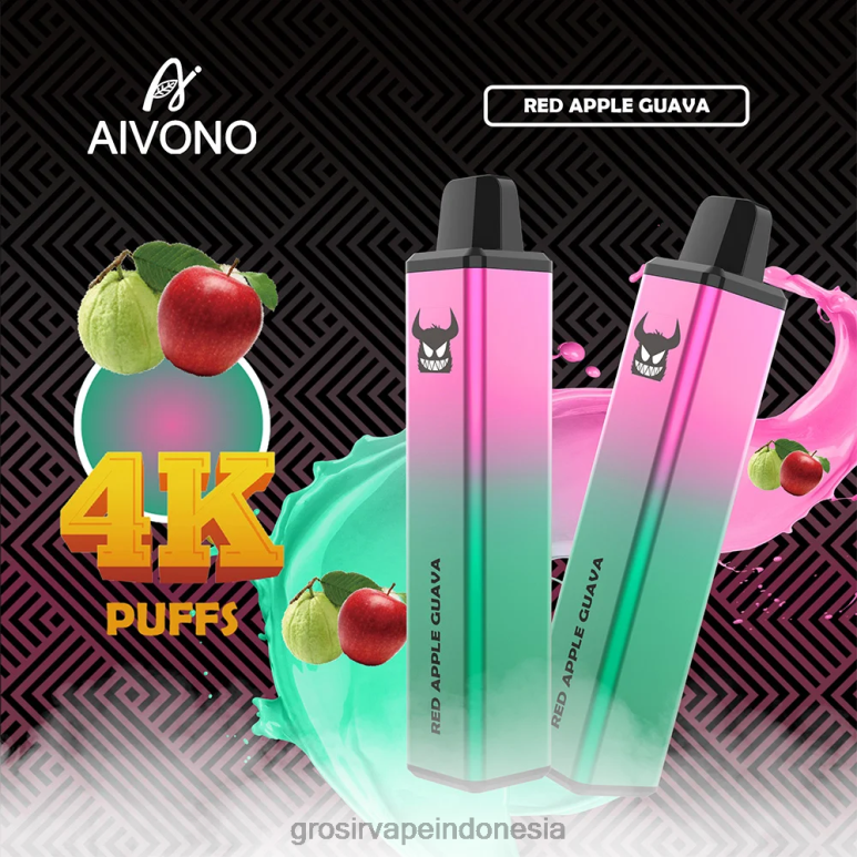 Grosir Liquid Vape FL6F4257 Aivono AIM FREAK 4000 jambu apel merah