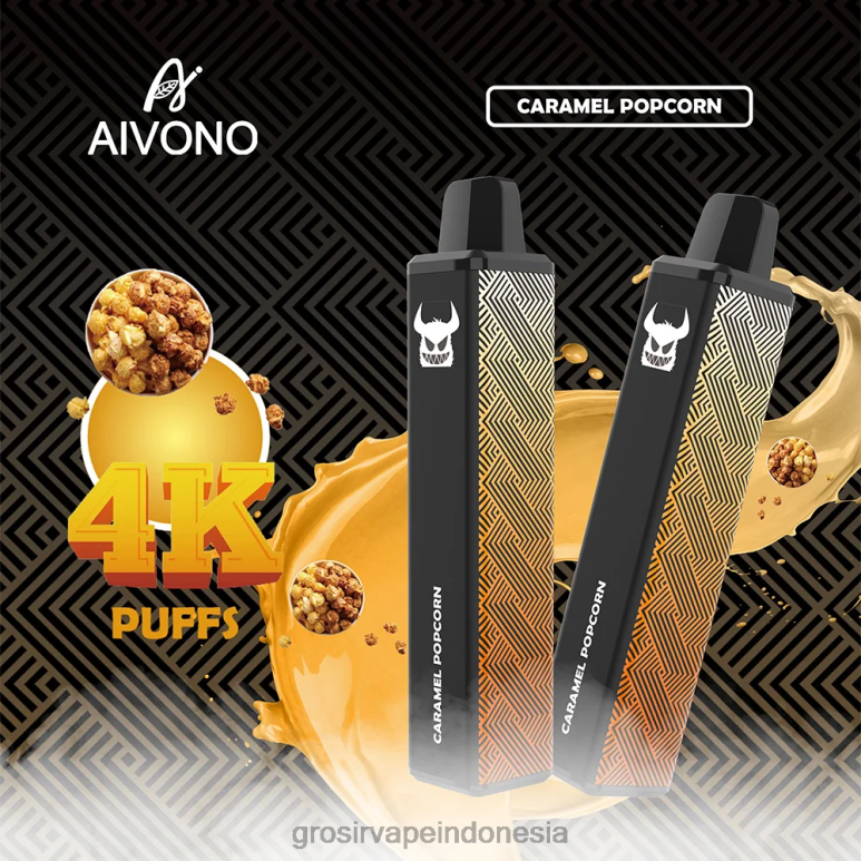 Grosir Vape Indonesia FL6F4261 Aivono AIM FREAK 4000 popcorn karamel