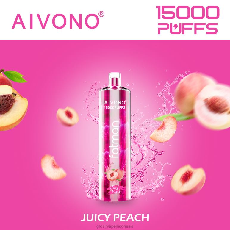 Grosir Liquid Vape FL6F417 Aivono FATMAN 15000 buah persik yang berair