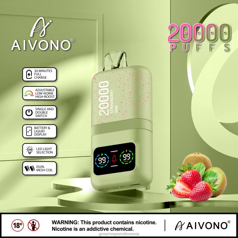 Grosir Vape Indonesia FL6F481 Aivono AIM magic 20.000 stroberi kiwi