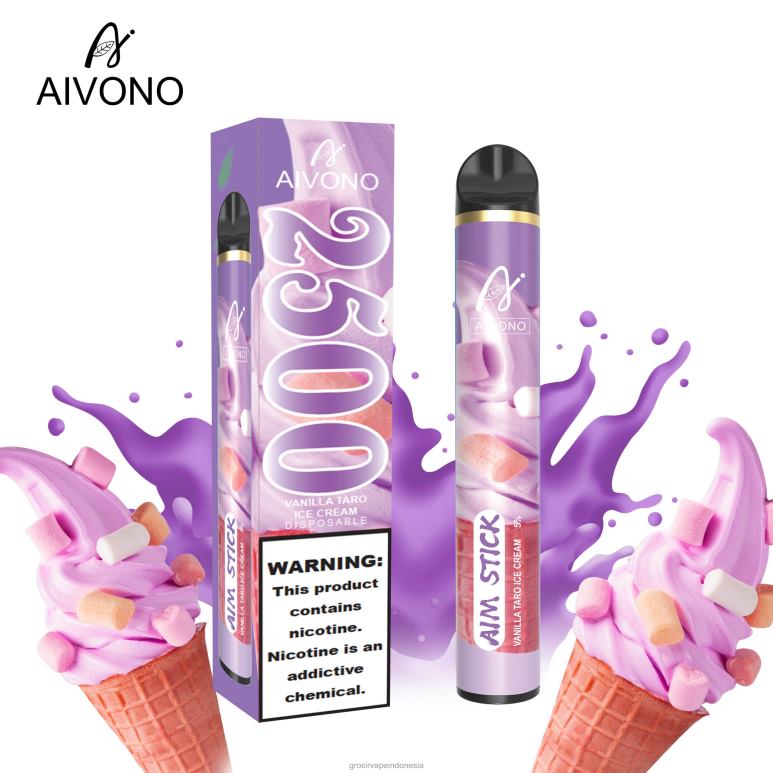 Grosir Liquid Vape FL6F4147 Aivono AIM STICK 2500 es krim vanila taro