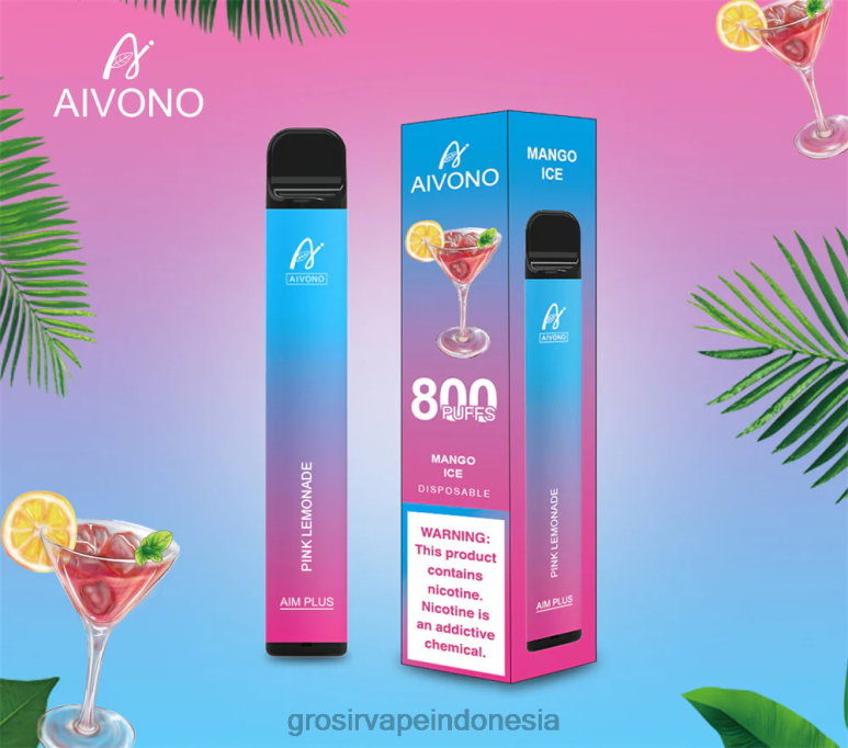 Grosir Vape Indonesia FL6F4191 Aivono AIM PLUS 800 limun merah muda
