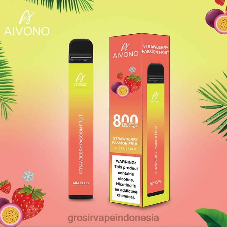 Grosir Vape Jakarta FL6F4195 Aivono AIM PLUS 800 buah markisa stroberi