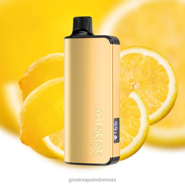 Grosir Vape Store J22J223 Alibarbar Ingot 9000 vape sekali pakai lemon merah muda