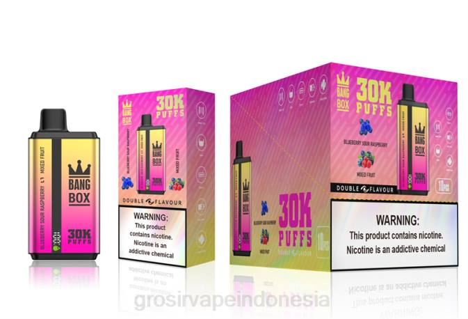 Bang Box 30000 isapan rasa ganda blueberry asam raspberry & buah campur NHDX66 Grosir Vape Sidoarjo
