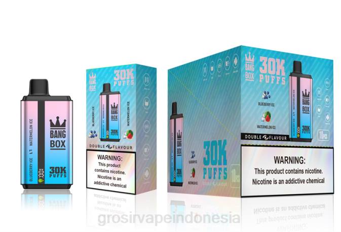 Bang Box 30000 isapan rasa ganda es blueberry & es semangka NHDX69 Grosir Vape Indonesia