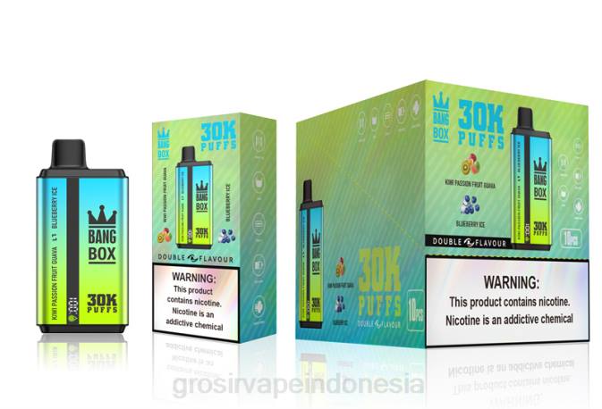 Bang Box 30000 isapan rasa ganda kiwi jambu markisa & es blueberry NHDX65 Grosir Liquid Vape