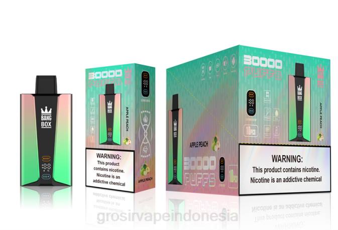 Bang Box Layar pintar 30.000 isapan apel persik NHDX83 Grosir Vape Jakarta