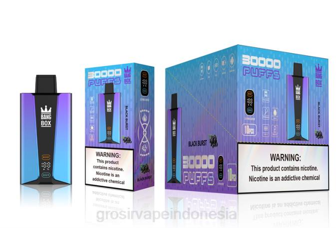 Bang Box Layar pintar 30.000 isapan ledakan hitam NHDX77 Vape Indonesia Bandung