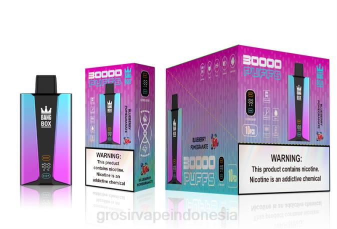 Bang Box Layar pintar 30.000 isapan pomgerante blueberry NHDX80 Grosir Vape Termurah