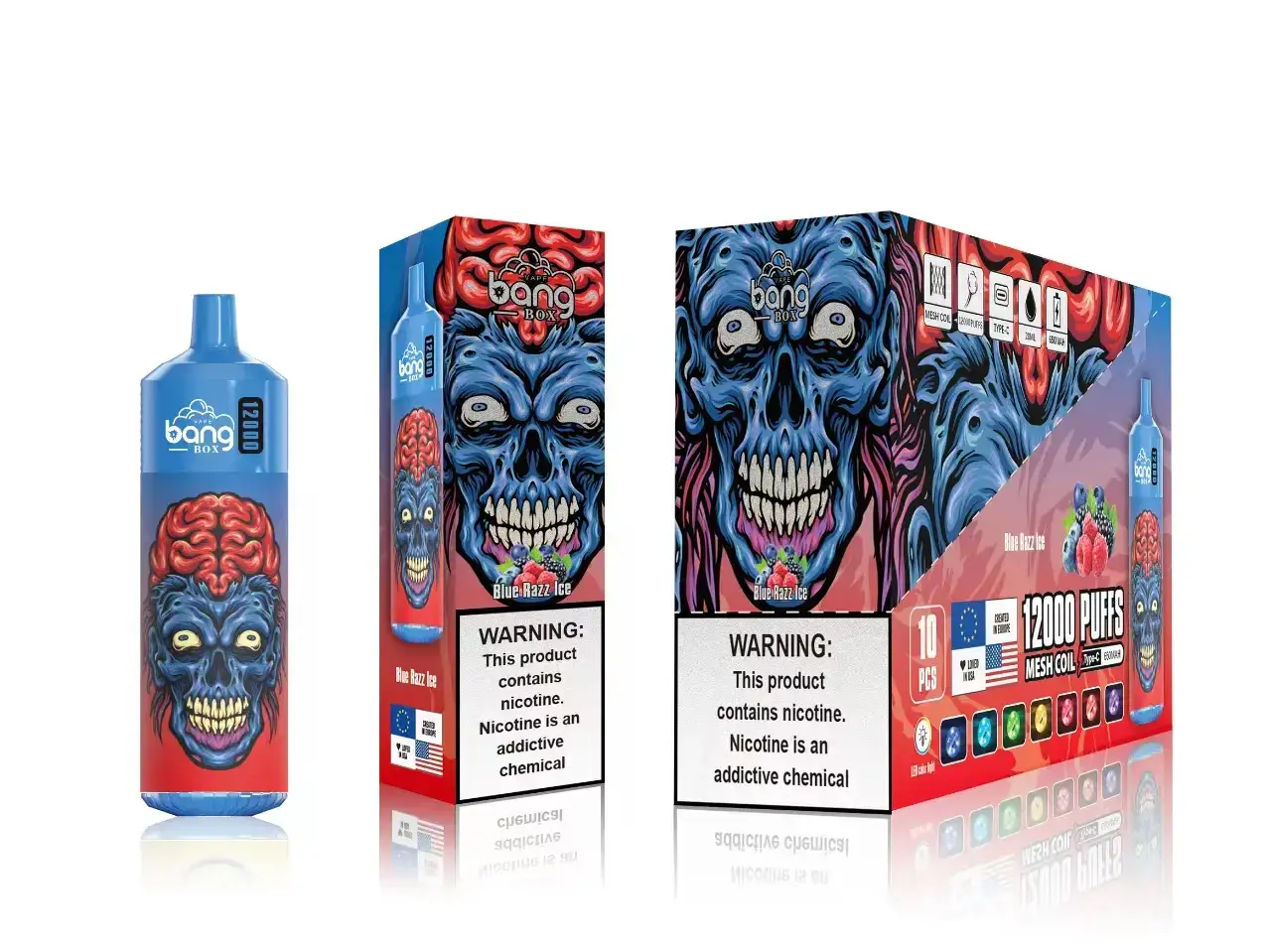 grosir liquid vape | 0LVV117 es razz biru Bang Box 12000 isapan
