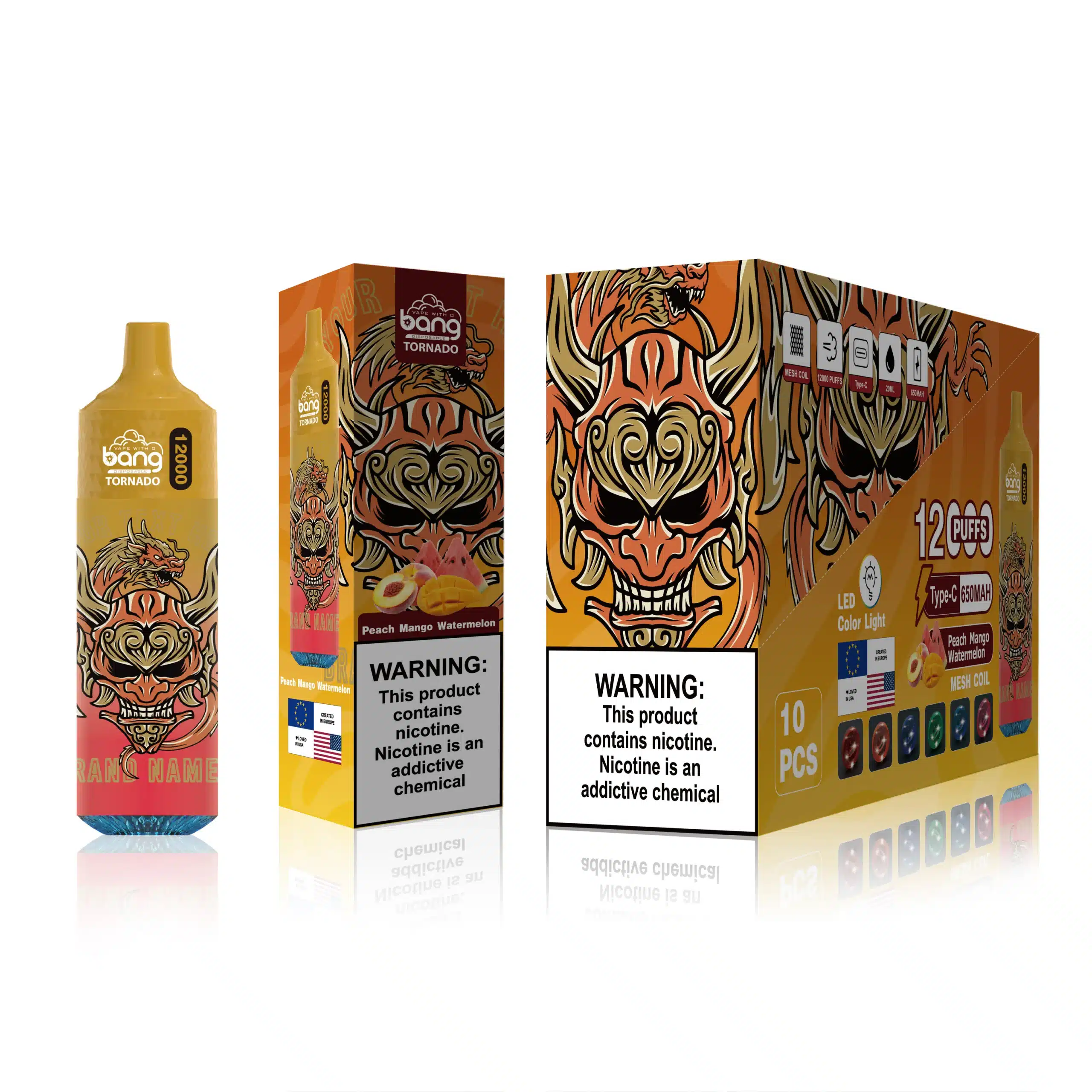 grosir vape medan | 0LVV124 semangka mangga persik Bang Box 12000 isapan