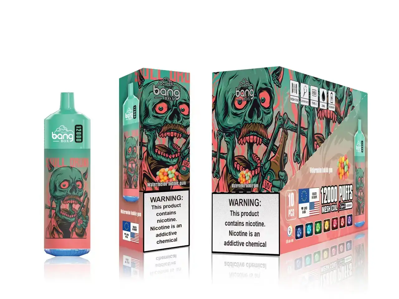 vape Indonesia bandung | 0LVV119 permen karet semangka Bang Box 12000 isapan