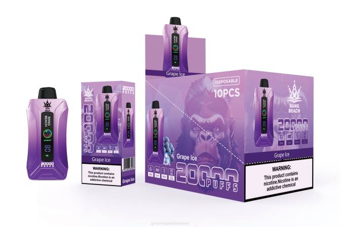 Bang Beach 20.000 isapan vape layar pintar es anggur NHDX10 Vape Indonesia Online