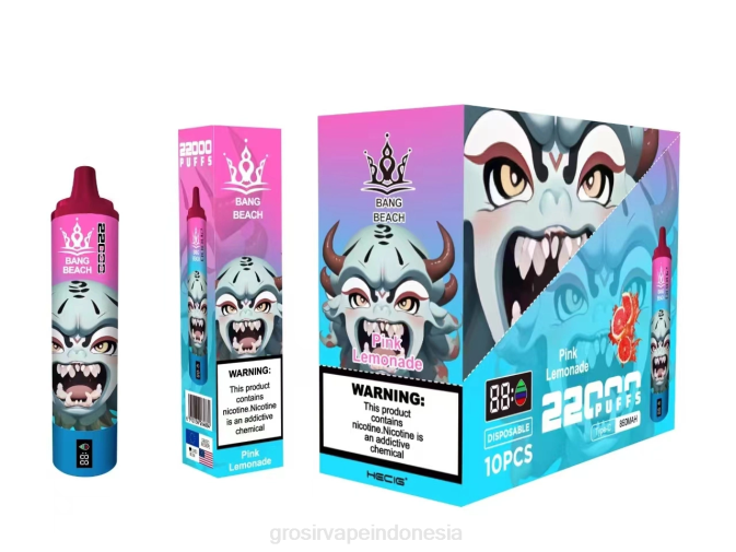 Bang Beach Layar pintar 22000 isapan limun merah muda NHDX15 Grosir Vape Jakarta