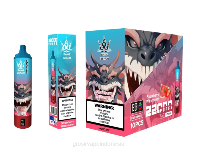 Bang Beach Layar pintar 22000 isapan semangka stroberi NHDX23 Grosir Vape Store