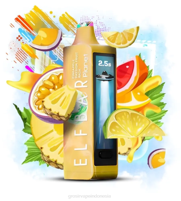 Elf Bar Planet 25000 baja buah markisa nanas 6TV627 Grosir Liquid Vape