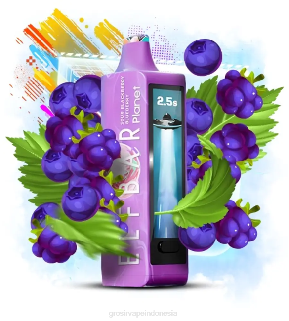 Elf Bar Planet 25000 blueberry blackberry asam 6TV622 Grosir Vape Termurah