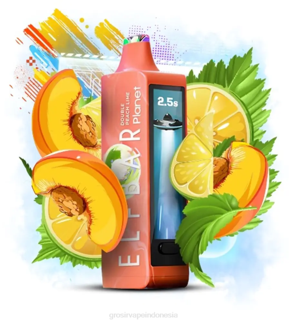 Elf Bar Planet 25000 jeruk nipis persik ganda 6TV631 Grosir Vape Indonesia