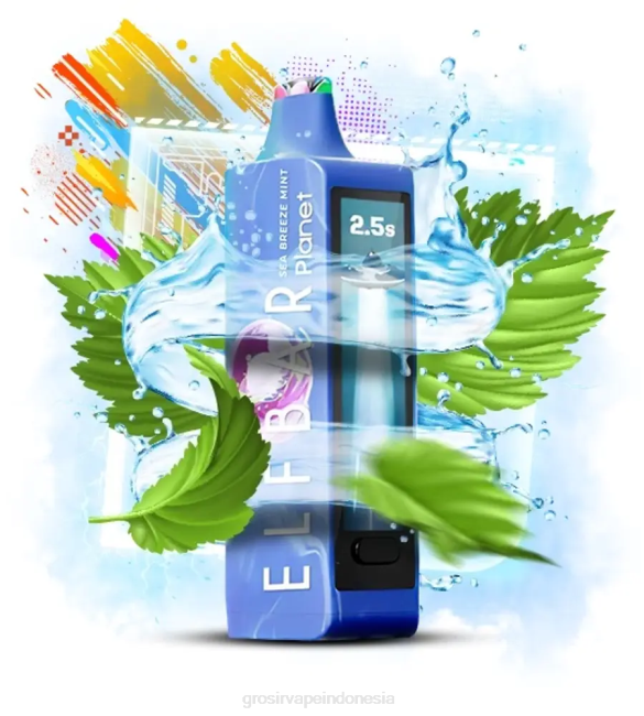 Elf Bar Planet 25000 mint angin laut 6TV618 Grosir Vape Sidoarjo