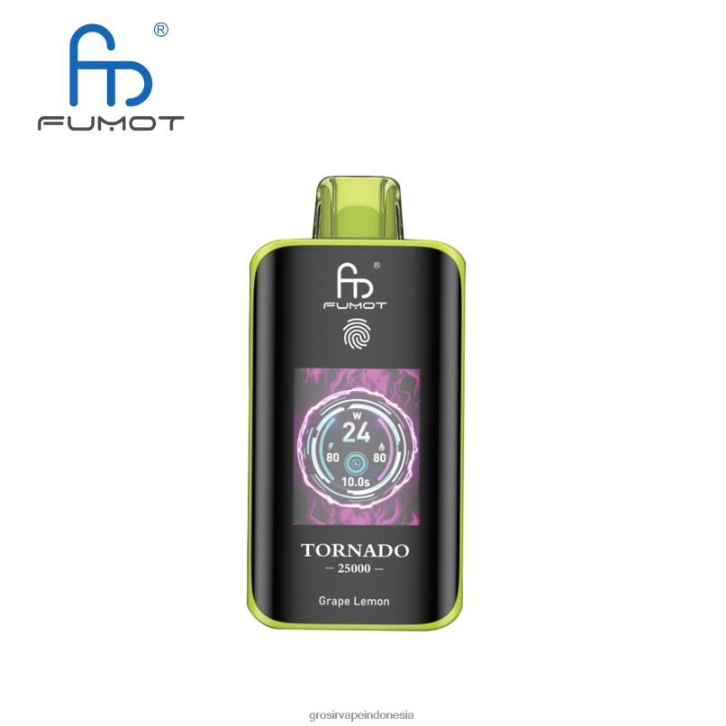 Fumot Tornado 25000 vape sekali pakai anggur lemon F24B66 Grosir Vape Pekanbaru