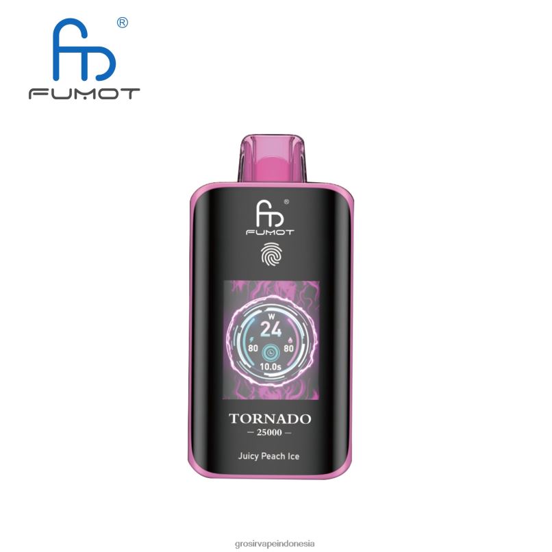 Fumot Tornado 25000 vape sekali pakai es buah persik yang berair F24B67 Grosir Liquid Vape