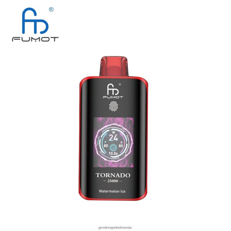 Fumot Tornado 25000 vape sekali pakai es semangka F24B612 Grosir Vape Termurah