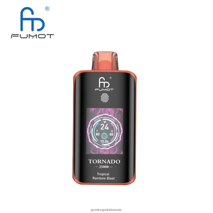 Fumot Tornado 25000 vape sekali pakai ledakan pelangi tropis F24B613 Grosir Vape Store