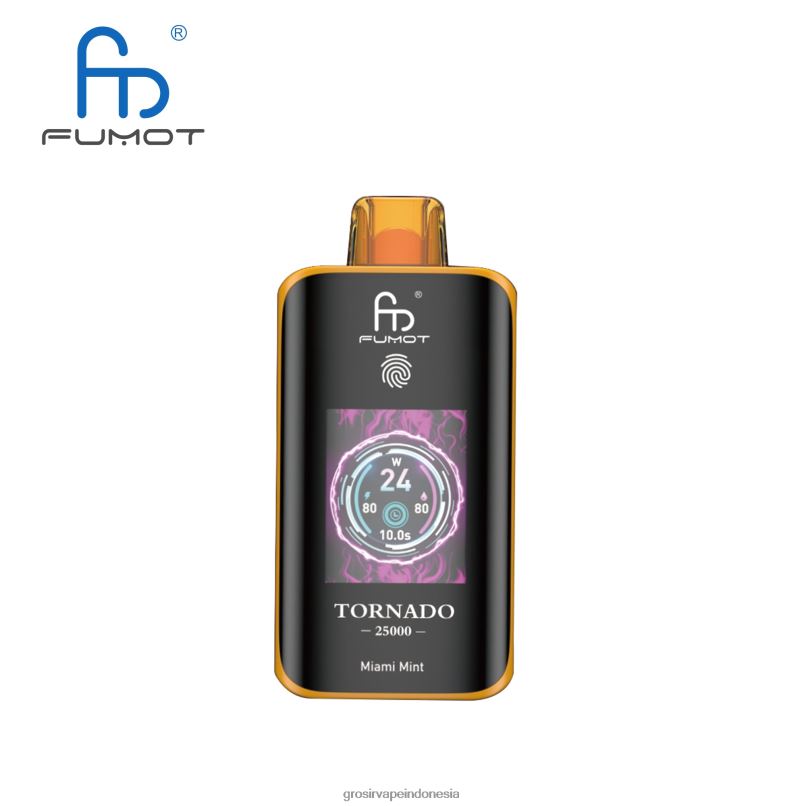 Fumot Tornado 25000 vape sekali pakai miami mint F24B68 Grosir Vape Sidoarjo