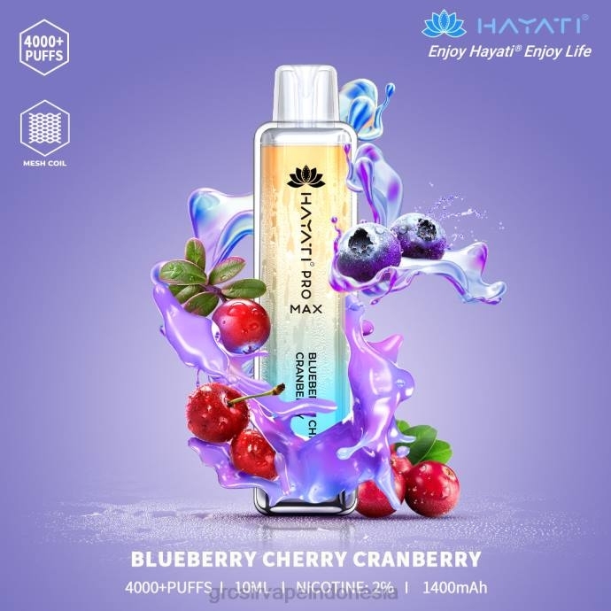 grosir vape Indonesia | 0LVV151 cranberry ceri blueberry Hayati Pro Max 4000