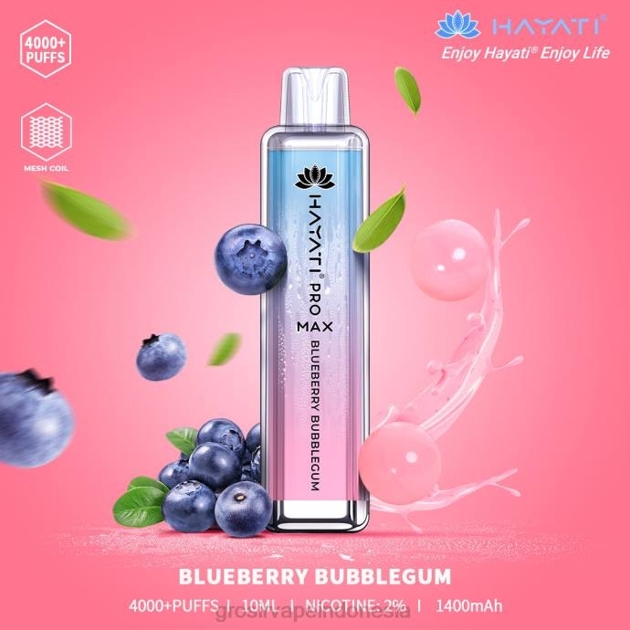 grosir vape Indonesia | 0LVV191 permen karet blueberry Hayati Pro Max 4000
