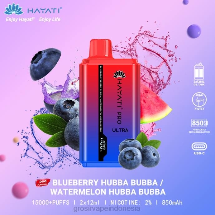 grosir vape termurah | 0LVV222 blueberry hubba bubba/semangka hubba bubba Hayati Pro Ultra