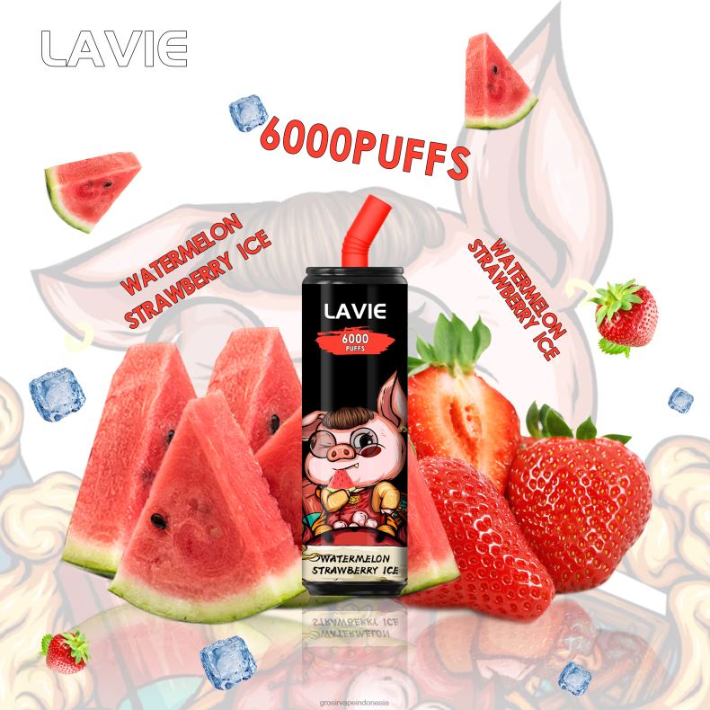 Grosir Liquid Vape 228H8267 LAVIE Coke BAR 6000 isapan es stroberi semangka
