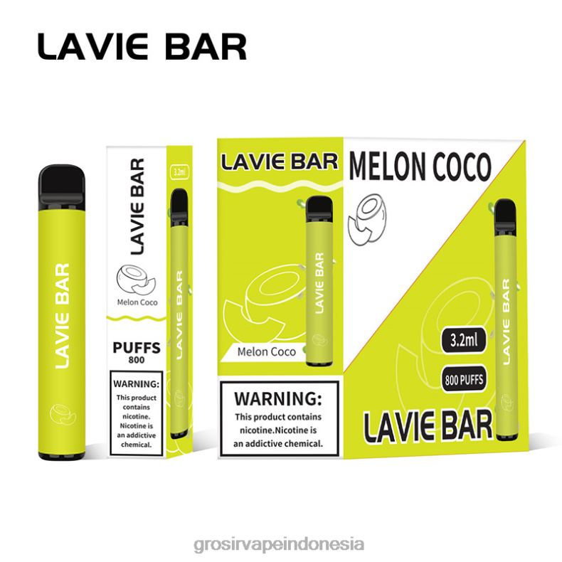 Grosir Vape Jakarta 228H8315 LAVIE BAR 800 isapan melon kelapa
