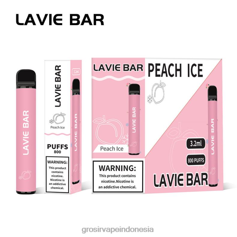 Grosir Vape Medan 228H8314 LAVIE BAR 800 isapan es persik