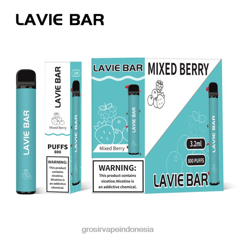 Grosir Vape Pekanbaru 228H8316 LAVIE BAR 800 isapan buah beri campur