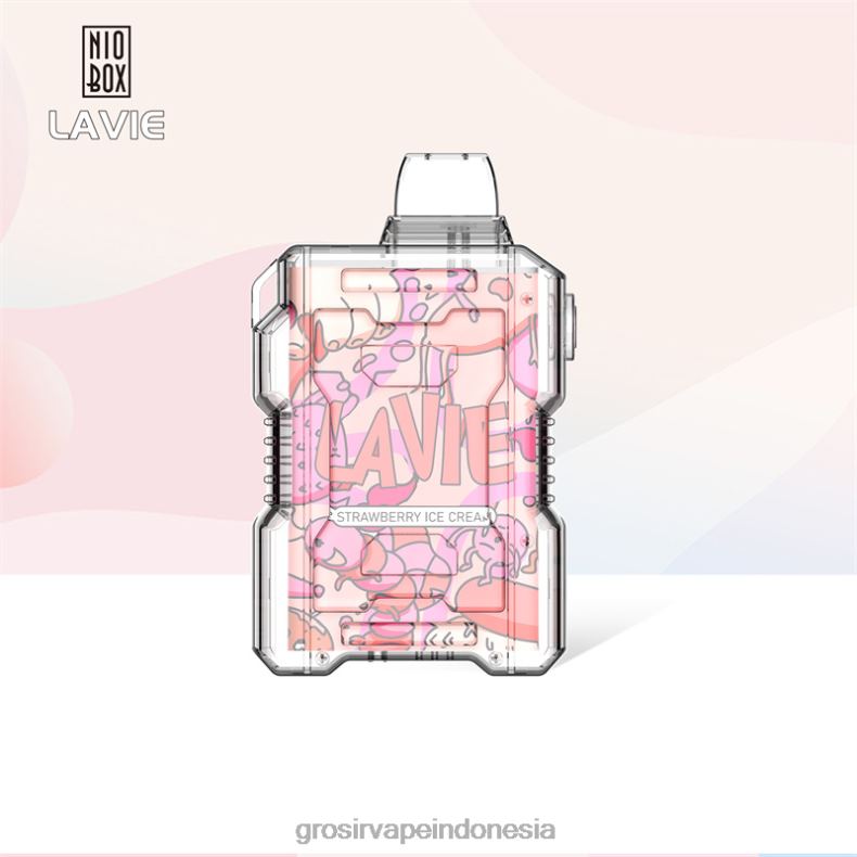 Grosir Vape Pekanbaru 228H8196 LAVIE NIO BOX 9000 isapan es krim stroberi